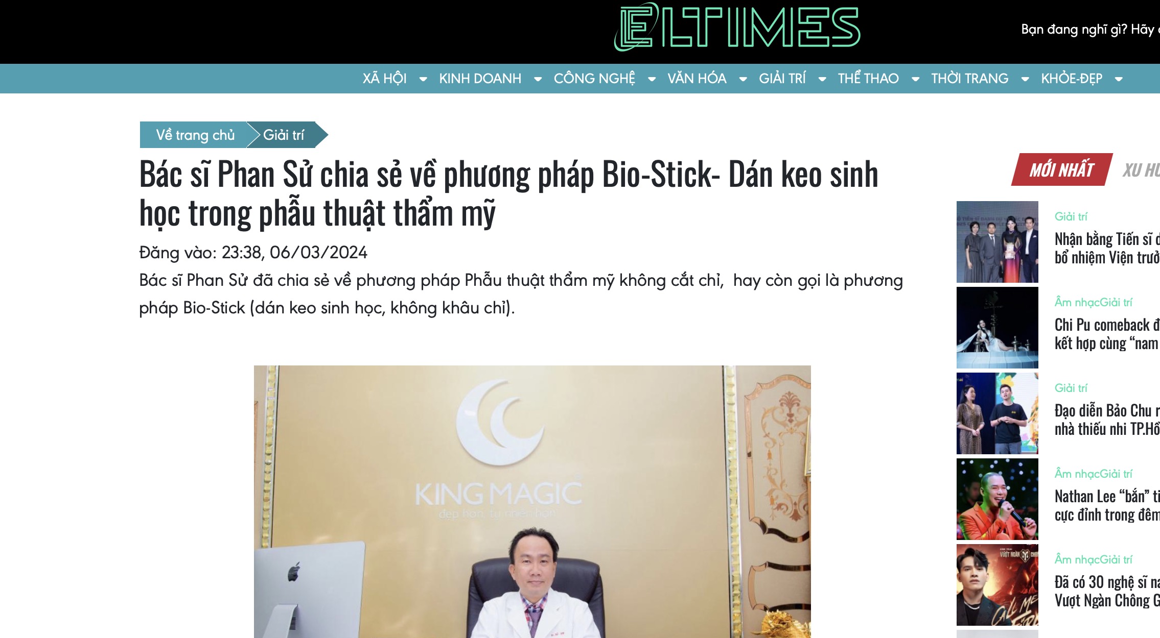 Bác sĩ Phan Sử chia sẻ về phương pháp Bio-Stick- Dán keo sinh học trong phẫu thuật thẩm mỹ